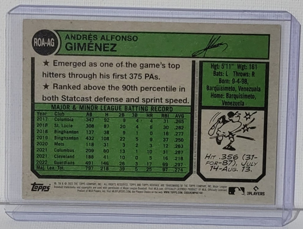 Topps Heritage 2023 Andrés Giménez Autograph