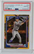 2024 Bowman Chrome Gold Evan Carter PSA 10