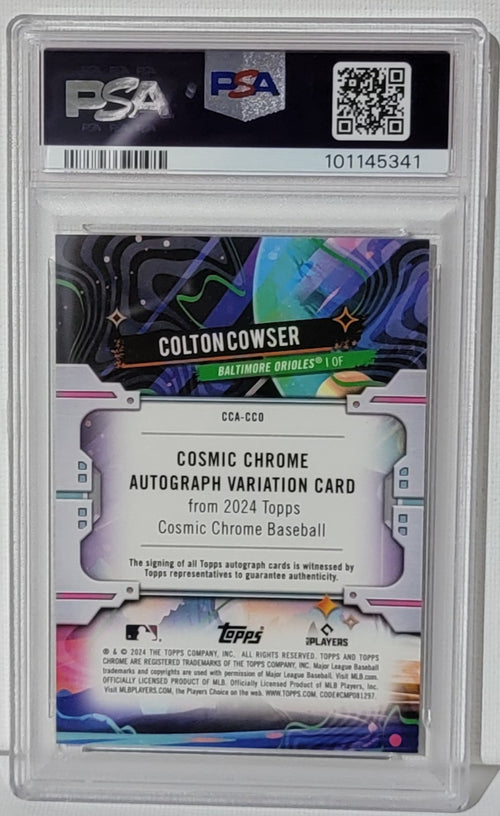 2024 Topps Chrome Cosmic Colton Cowser Auto PSA 10
