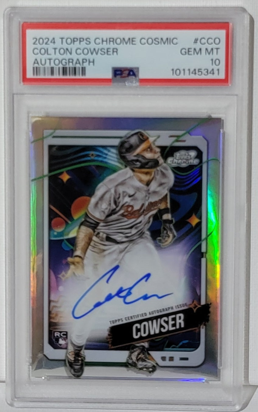 2024 Topps Chrome Cosmic Colton Cowser Auto PSA 10